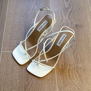 Steve Madden Annie White Strappy Heels